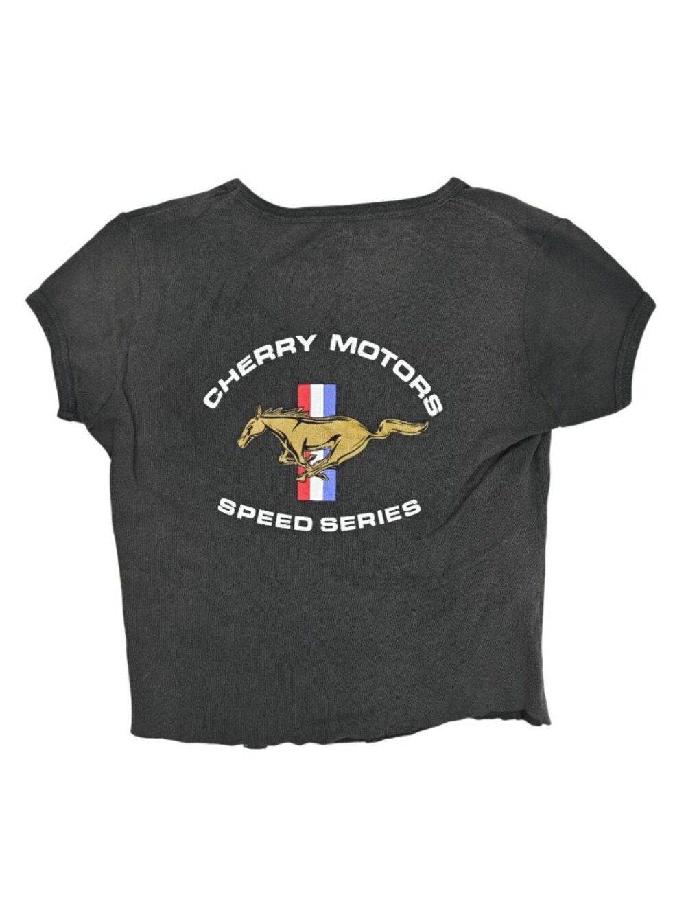 Cherry LA Cherry Motors Scoop Baby Tee in Black